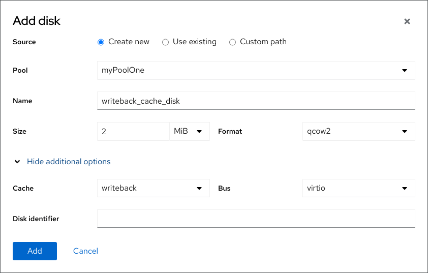 Disk serial number modal