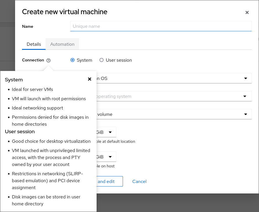 screenshot of summarize system and user session differences