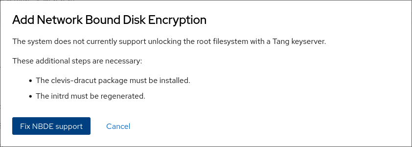 screenshot of set up a system to use nbde