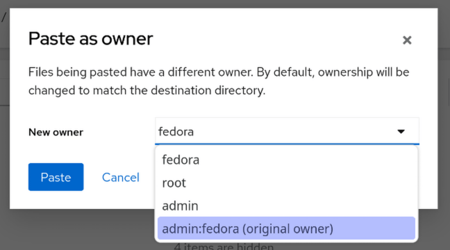 screenshot of copy-paste file owner dialog