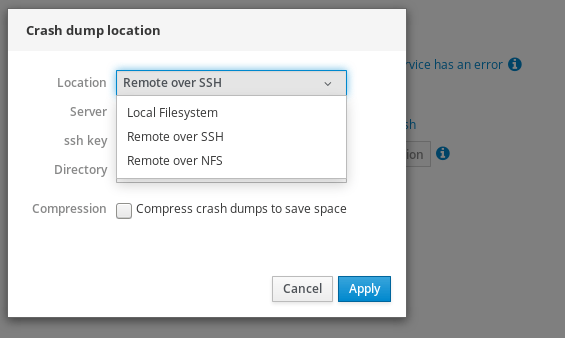 kdump remote locations