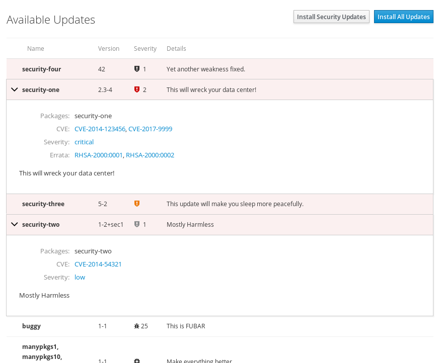 Software Updates redesign and Errata